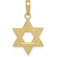 thumbnail image 3 of 14k Yellow Gold Solid Satin Star of David Charm - 25mm, 3 of 6