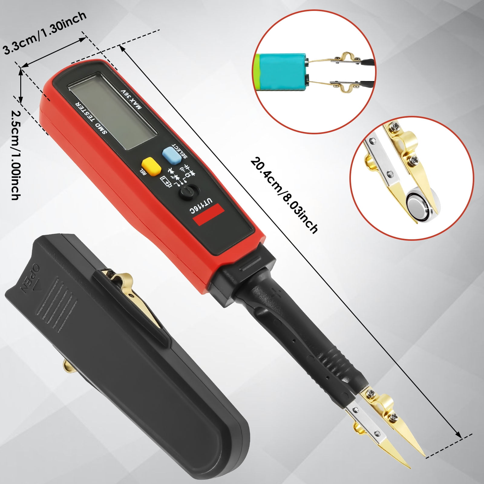 AEVXKHI Draw Fuse Tester, Fuse Monitor Battery Powered Circuit Tester, Reusable Automotive Car Power Circuit Testing Tool for Car Boat Caravan