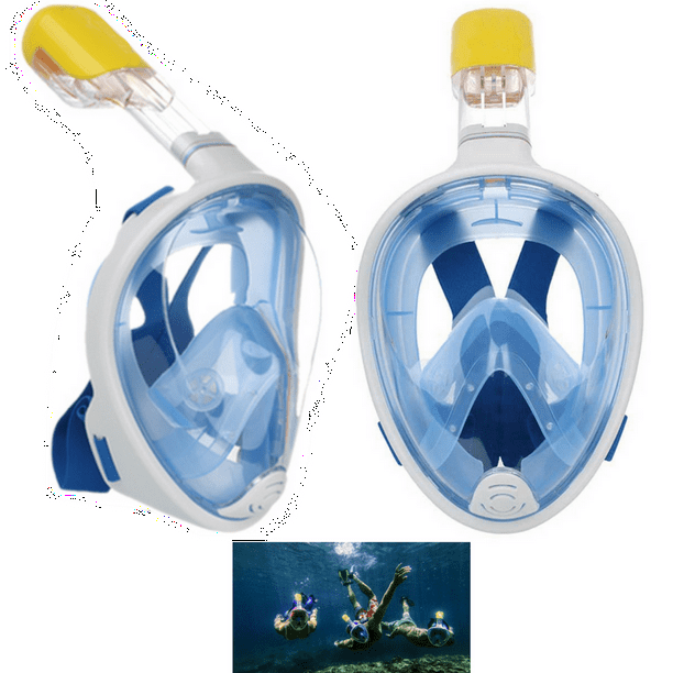 Download 2 Snorkel Mask Set 180 Degree Full Face Snorkel Masks For Adult Or Kids With Anti Fog And Anti Leak Technology Set Of 2 Walmart Com Walmart Com PSD Mockup Templates
