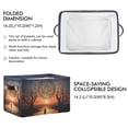 thumbnail image 2 of Tree with Sunset Storage Basket Large Bin Laundry Boxes Toys Foldable Home Organizer Bag 14.2x10.2x8.3 Inches 2 PCs, 2 of 8