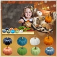 thumbnail image 5 of 1 Pcs Pumpkin Model Halloween Decorations,Artificial Pumpkins,Halloween Pumpkin Decoration Props,For Fall Autumn Halloween Decor Thanksgiving Party Home Kitchen Decor Wedding(Blue2), 5 of 6
