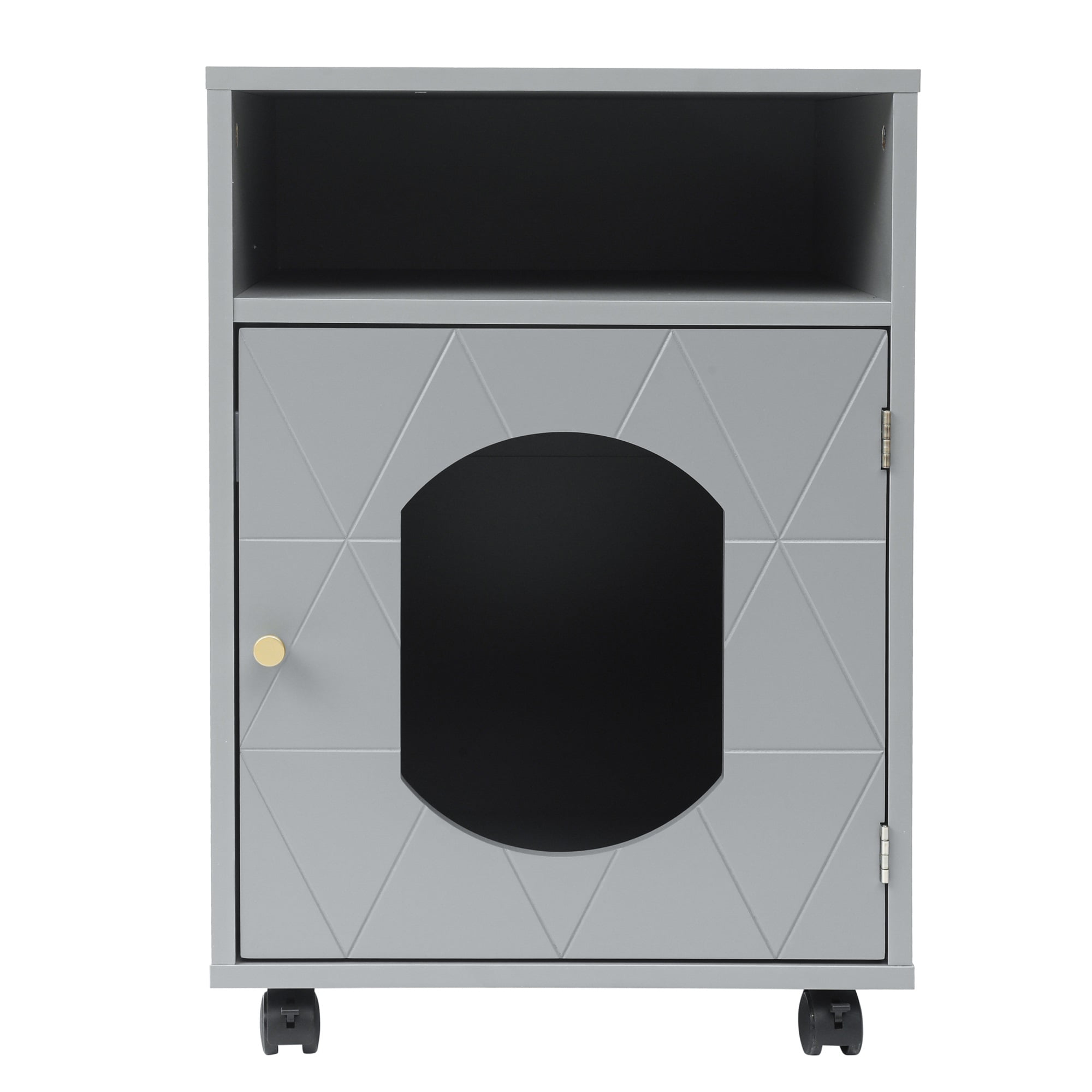 Pefilos 31" Hideaway Cat Litter Box Enclosure Furniture with Pull-out Drawer, Wood Enclosed Cat House Kitten Condo Washroom, Black Pefilos 31" Hideaway Cat Litter Box Enclosure Furniture with Pull-out Drawer, Wood Enclosed Cat House Kitten Condo Washroom, Black