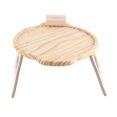 thumbnail image 4 of Sofa Arm Clip Table Foldable Wooden Armrest Clip On Tray Table with Phone Holder for Couches Recliner Round, 4 of 4