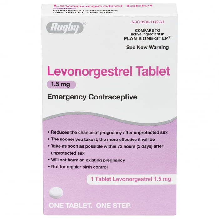 RUGBY LEVONORGESTREL 1.5MG ONE TABLET Emergency Contraceptive Compare to Plan B picture
