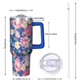 thumbnail image 2 of OBREWU Pioneer Flower Tumbler with Handle and Lid,Pioneer Flower 40oz Double Wall Vacuum Insulated Tumbler,Cups Gift for Women and Men, 2 of 7