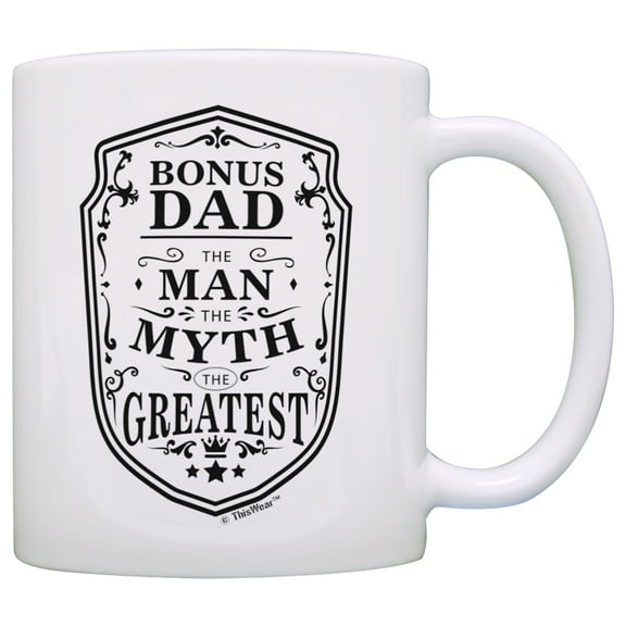 ThisWear Fathers Day Mug for Stepdad Step Dad the Man the Myth the Greatest Mug Coffee Mug