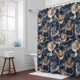 thumbnail image 6 of Shower Curtain, Western Farmhouse Waterproof Fabric Bathroom Shower Curtains Set with Hooks,72 X 72 Inch Long, Vintage Cowboy Hat Bule, 6 of 9
