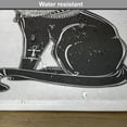 thumbnail image 6 of Ambesonne Cat Place Mats Set of 4, Egyptian Animal Motif, Standard Size, Black Grey, 6 of 6