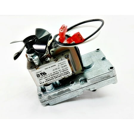 Clockwise Motor - HARMAN & HEATILATOR ECOCHOICE AUGER FEED FUEL MOTOR GEARBOX ASSEMBLY, 6 RPM CLOCKWISE, PF100, PB105, HF60, BH60, P68