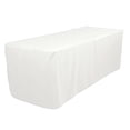 thumbnail image 2 of UrbyÂ® 5' ft Fitted Polyester Table Cover Wedding Banquet Event Tablecloth White, 2 of 3