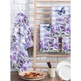 thumbnail image 2 of Purple Flowers Kitchen Dish Towels for Drying Dishes Set of 2, Butterfly Spring Floral Checkered Farmhouse Waffle Weave Microfiber Hand Tea Bathroom Towels Quick Dry & Absorbent Towel 15.7x23.6, 2 of 7
