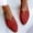 Red, variant on BLTIBY Weave Sandal for Women Fashion Pointed Toe Closed Toe Cutout Strap Buckle Low Heel Casual Shoes Summer Comfortable Flat Slides Mules Shoes 2025 Pink 42