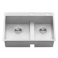 thumbnail image 5 of Ruvati 33-inch Drop-in Low Platform-Divide 16 Gauge Topmount Kitchen Sink, 5 of 18