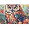 thumbnail image 4 of SKYSONIC Bathroom Rug Toiletry Mat Set, 2 pack Cool Owl in Flower Print, Fluffy Plush Absorbent Bath Rugs Carpet for Bathroom Floor Toilet Tub and Shower,23.6"x15.7"+17.3"x13.4", 4 of 7