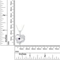 thumbnail image 4 of AFFY Amethyst & White Cubic Zirconia Mom Heart Pendant Necklace 14k White Gold over Silver, 4 of 5