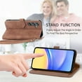 thumbnail image 5 of SYITOOCK Phone Case for Samsung Galaxy A15 5G, Shockproof PU Leather Wallet Case with Card Slots Anti-Scratch Stand Magnetic Flip Zipper Pocket Cover for Samsung Galaxy A15 5G, Brown, 5 of 6