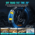 thumbnail image 3 of TakeMov Electric Bike for Adults, 750W Motor, 48V/25Ah, 80 Miles, 20"x4" Fat Tire Off-Road Ebike, 7-Speed, E Mountain Bike, NFC Unlock, UL2849, 3 of 11