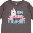 thumbnail image 4 of Inktastic Most Magical Goddaughter Cute Unicorn Girls Long Sleeve Toddler T-Shirt, 4 of 5