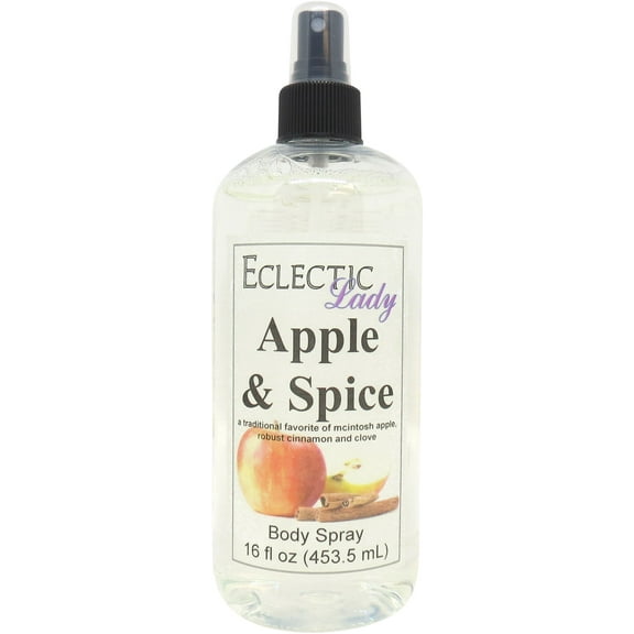 Apple and Spice Body Spray, Eclectic Lady, Hydrating Mist, Unisex, 16 oz