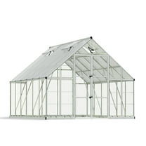 Palram - Canopia Balance 10' x 12' Polycarbonate/Aluminum Walk-In Greenhouse - Silver - with Roof Vents