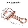 thumbnail image 4 of 30-Pack Metal Wire Binder Clips- Hollow Paper Clips for Paperwork, Crafts, Sewing, Office & School S, 4 of 5