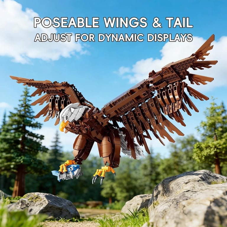 Honchoes Eagle Building Blocks Set Compatible with Lego Animal