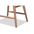 thumbnail image 5 of Baxton Studio Sagira Modern and Contemporary Transitional Navy Blue Velvet Fabric Upholstered and Walnut Brown Finished Wood 2-Piece Counter Stool Set, 5 of 5