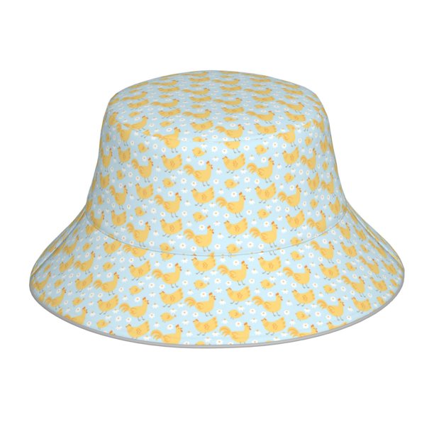 Fotbe Roosters Sombrero Tipo Pescador con Estampado – Sombrero de Sol de Algodón de Moda para Playa, Golf, Pesca