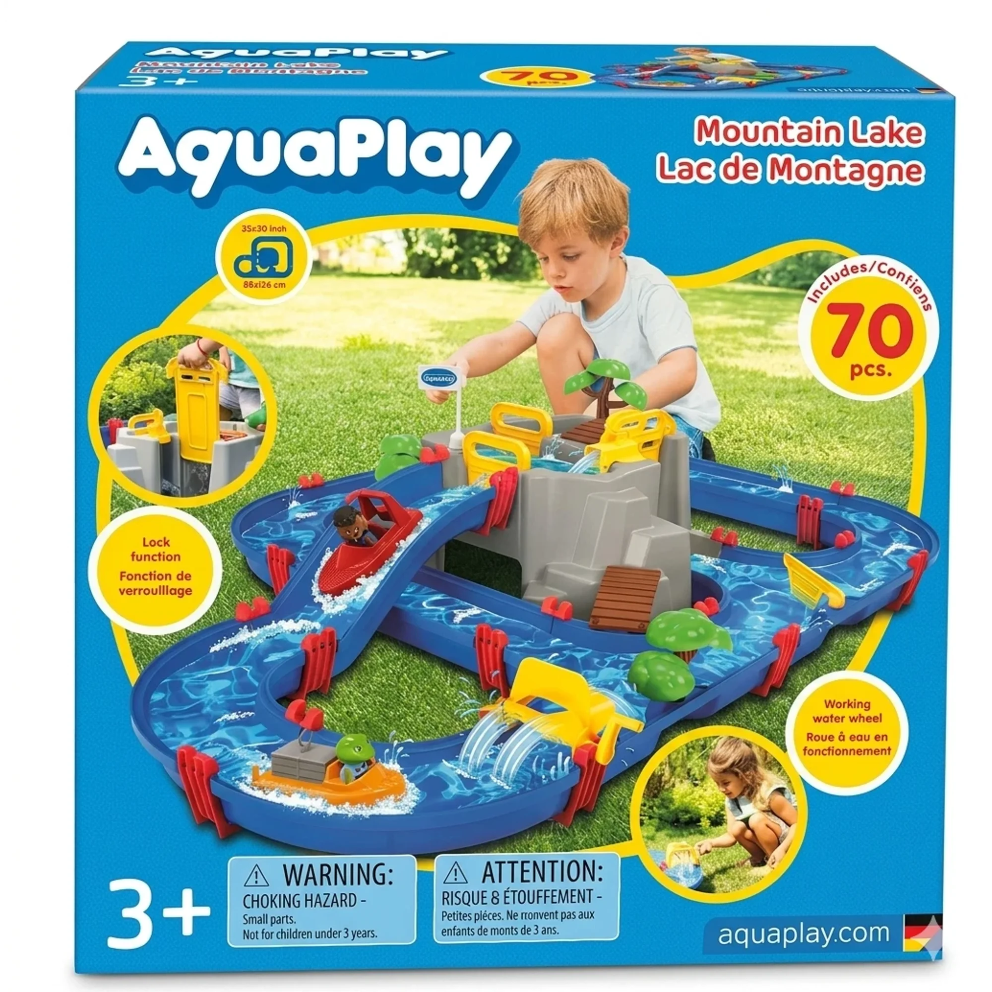 AquaPlay Mountain Lake Water Play Set – 70 Piece Interactive Canal