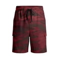 thumbnail image 4 of Gym Cargo Shorts Men Camo Gradient Drawstring Casual Straight Leg Outdoor Work Summer Beach Hiking Golf Shorts With Pockets, 4 of 5