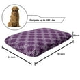 thumbnail image 2 of Oriental Pet Bed, Wavy Bordered Diagonal Tiles with Abstract Flower Motifs at the Centre, Resistant Pad for Dogs and Cats Cushion with Removable Cover, 24" x 39", Pale Mauve and Purple, by Ambesonne, 2 of 4