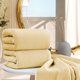 thumbnail image 1 of Juego de 2 Toallas de Baño Premium Suaves y Gruesas | Toallas Grandes de Poliéster de Secado Rápido y Superabsorbentes de 70 X 140 Cm para Baño, Gimnasio, Piscina y Spa | Gris, Amarillo y Marrón, 1 of 7