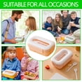 thumbnail image 5 of FastXmas Bento Box Adult, 34oz All-in-One Plastic Lunch Box Food Containers with Utensils, BPA-Free Leak-Proof 2-Compartment Meal Prep Container Microwave and Dishwasher Safe for Office Travel, 5 of 6