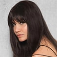 thumbnail image 2 of Hairdo Human Hair Clip-In Bangs R10HH Palest Blonde Hair Extensions 9 Inch Long, 2 of 3