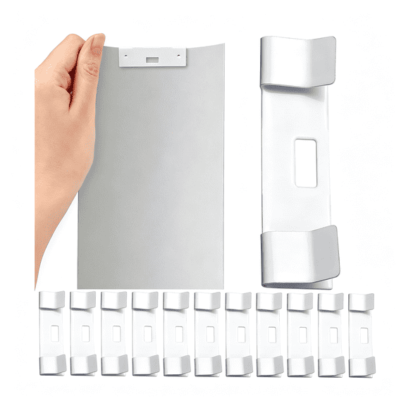 XIBUFE 12 Pcs Vertical Blind Repair Vane Savers,White Metal Vertical Blind Repair Tabs for Window Vertical Blinds Replacement Slats Vertical Blind Repair Tabs