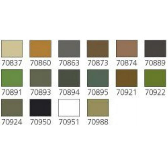 Vallejo 70109 WWII Allied Model Color Paint Set (16 Colors)