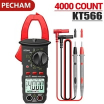 Pecham Digital Clamp Meter, 4000 Counts Multimeter Tester with NCV, Live Wire Detection Amp Ohm Volt Measures AC Current, Electrical Meter with LED Flashlight for Home & Automotive