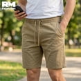 thumbnail image 2 of Short Bermuda Hombre Moda Casual Playa Algodón beige Chico, 2 of 6