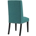 thumbnail image 3 of Hawthorne Collections 20.5" Modern Fabric Dining Side Chair in Teal Blue, 3 of 4