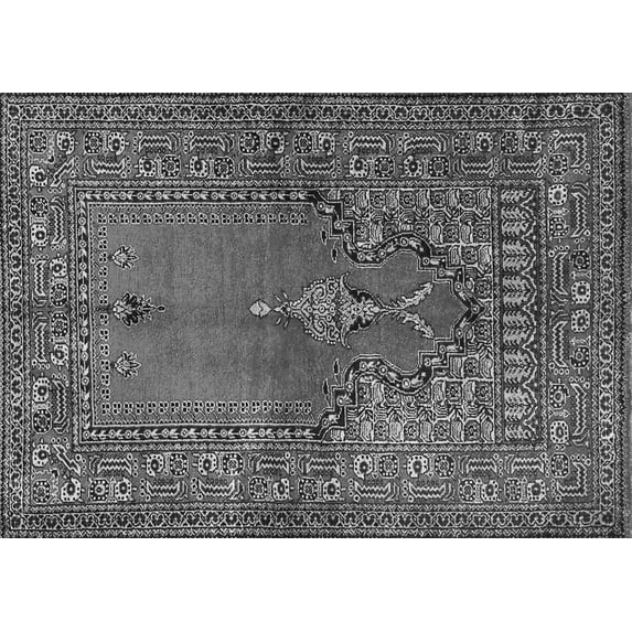 Ahgly Company Indoor Rectangle Oriental Gray Traditional Area Rugs, 7' x 10'