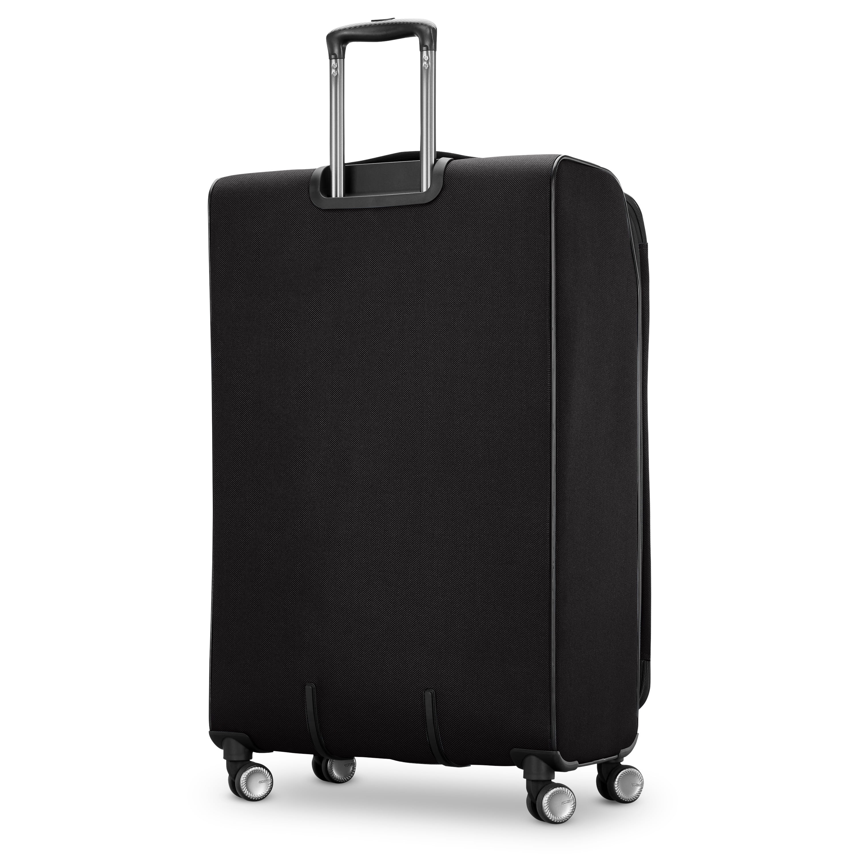 American Tourister Dash XLT Softside Large Checked Luggage with Spinner Wheels Single Piece - Black