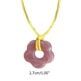 thumbnail image 5 of Qisuw Dopamine Acrylic Flower Pendant Necklace Hollow Pendant Necklaces Hollow Flower Neck Jewelry Perfect for Party Wedding, 5 of 21