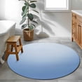 thumbnail image 4 of Round Area Rug 4ft,Watercolor Blue Gradient Washable Carpet Non-Slip Runner Accent Rugs Indoor Floor Mat for Bedroom Living Room Decor,Minimalist Style, 4 of 9