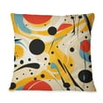 thumbnail image 3 of Designart "Matrix Of Lichtenstein Style Lines In Red Pop Art II" Abstract Printed Throw Pillow, 3 of 5
