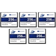 Dogfish 5 Pack 256MB Compact Flash Memory Card High Performance Industrial CF Type I Card FAT16 for Industrial Equipment and Vintage Digital Cameras
