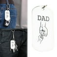thumbnail image 2 of BNNG Personalized Keychain for Father's Day Gifts for Dad Papa Keyring for Daddy Husband Birthday Gifts Men Key Pendant Decor (Sliver)(Clearance), 2 of 9