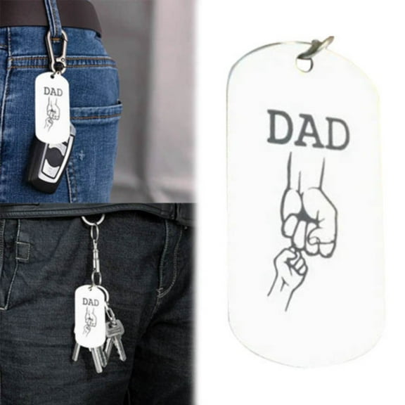 Aurlik Father's Day Gifts for Dad From Son Daughter Kids, My Dad Funny Keychain for Papa Daddy, Birthday Christmas Valentine's Day Key Chain for Men