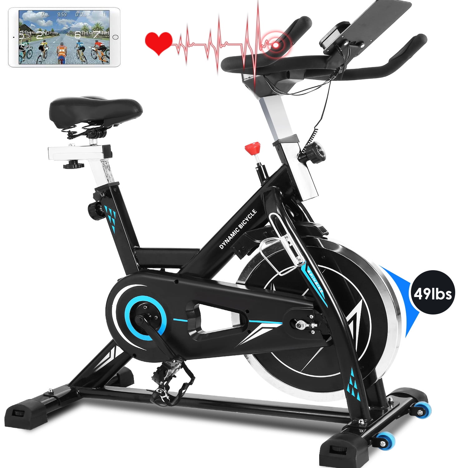 Pro Exercise Bike Stationary Bicycle Indoor Cycling Cardio Fitness Workout Gym U 