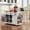 White, variant on Harper & Bright Designs Large Kitchen Island with 2 Bar Stools and Power Outlet, Kitchen Storage Cart on 5 Wheels with Drop Leaf and Door Internal Storage Rack & 3 Drawers, White