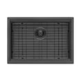 thumbnail image 6 of Ruvati 27in Black Stainless Steel Workstation Undermount Kitchen Sink Single Bowl, 6 of 13